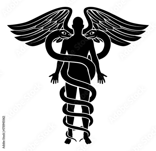 Person Caduceus Concept
