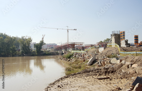 Proceso constructivo puente hormigón  photo