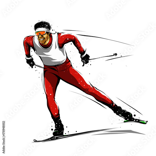 skier cross-country skiing