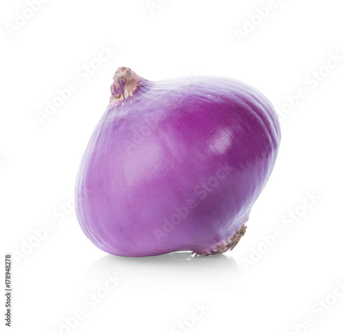 fresh raw onions isolated on white background