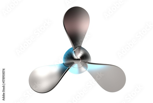 3d illustration of boat propeller isolated on white