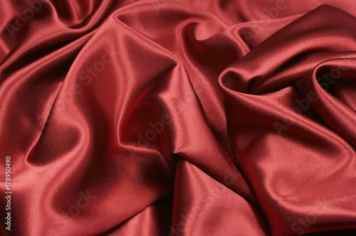 Fabric silk red
