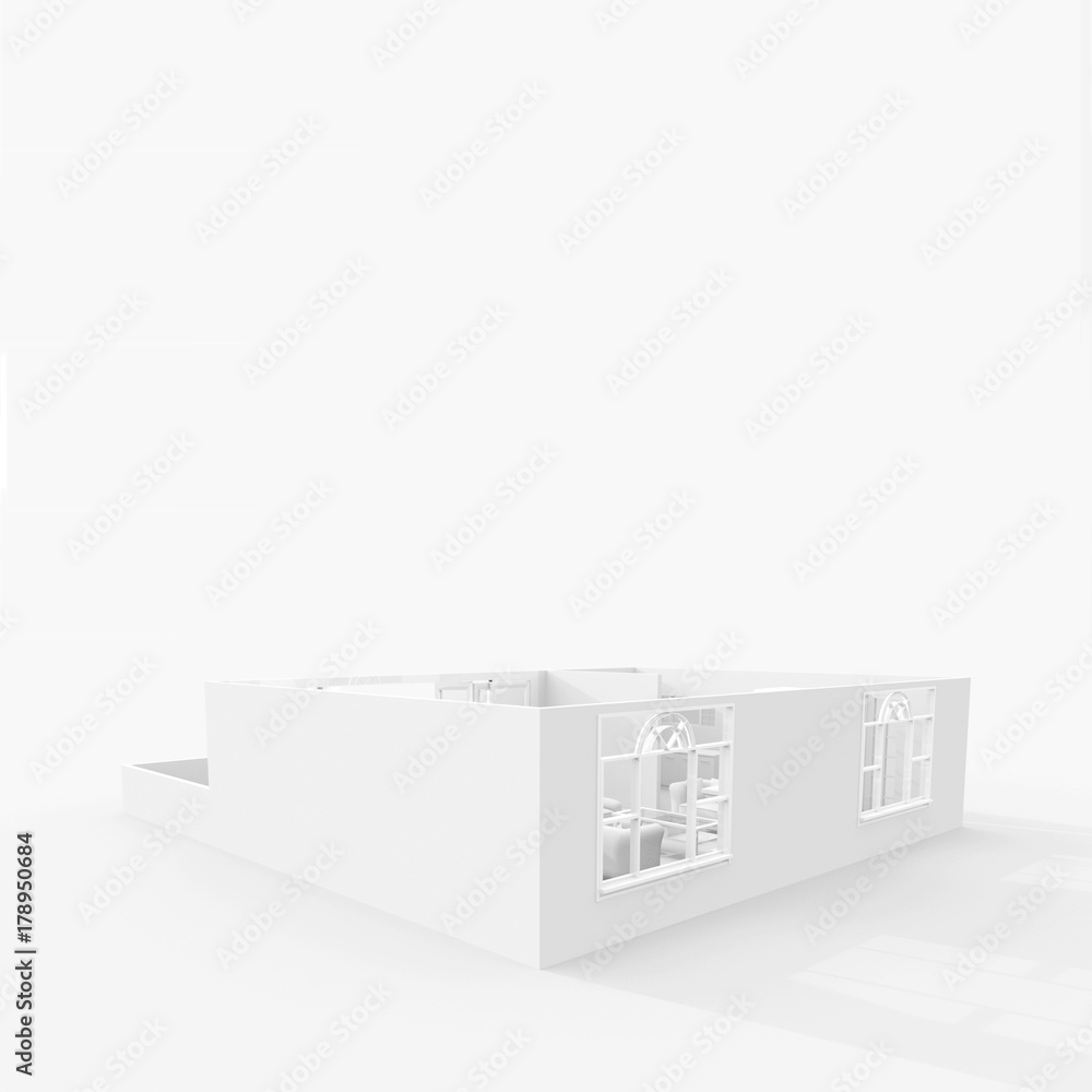 3d rendering of furnished home apartment 3d rendering of furnished home apartment