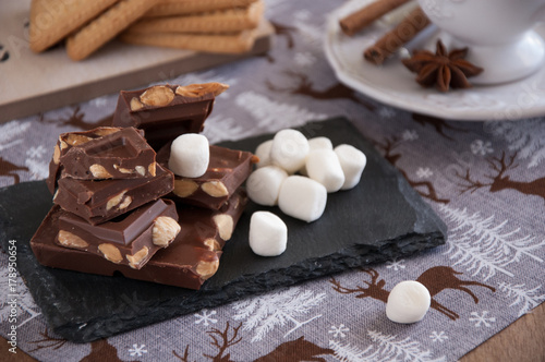 chocolate with marshmallows