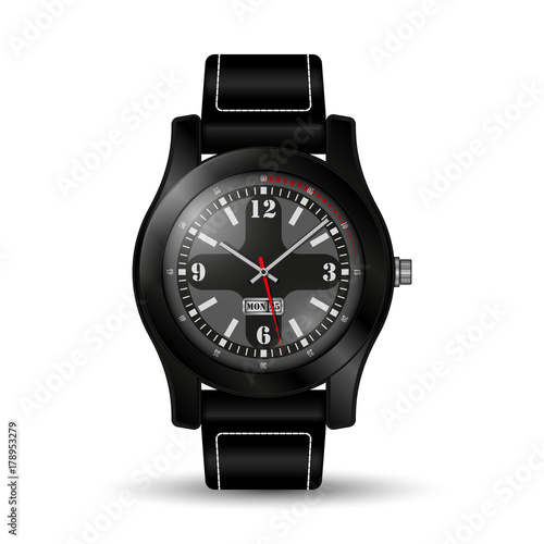 Vector photorealistic watch on a white background
