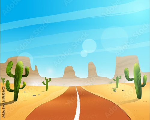 Road through the desert