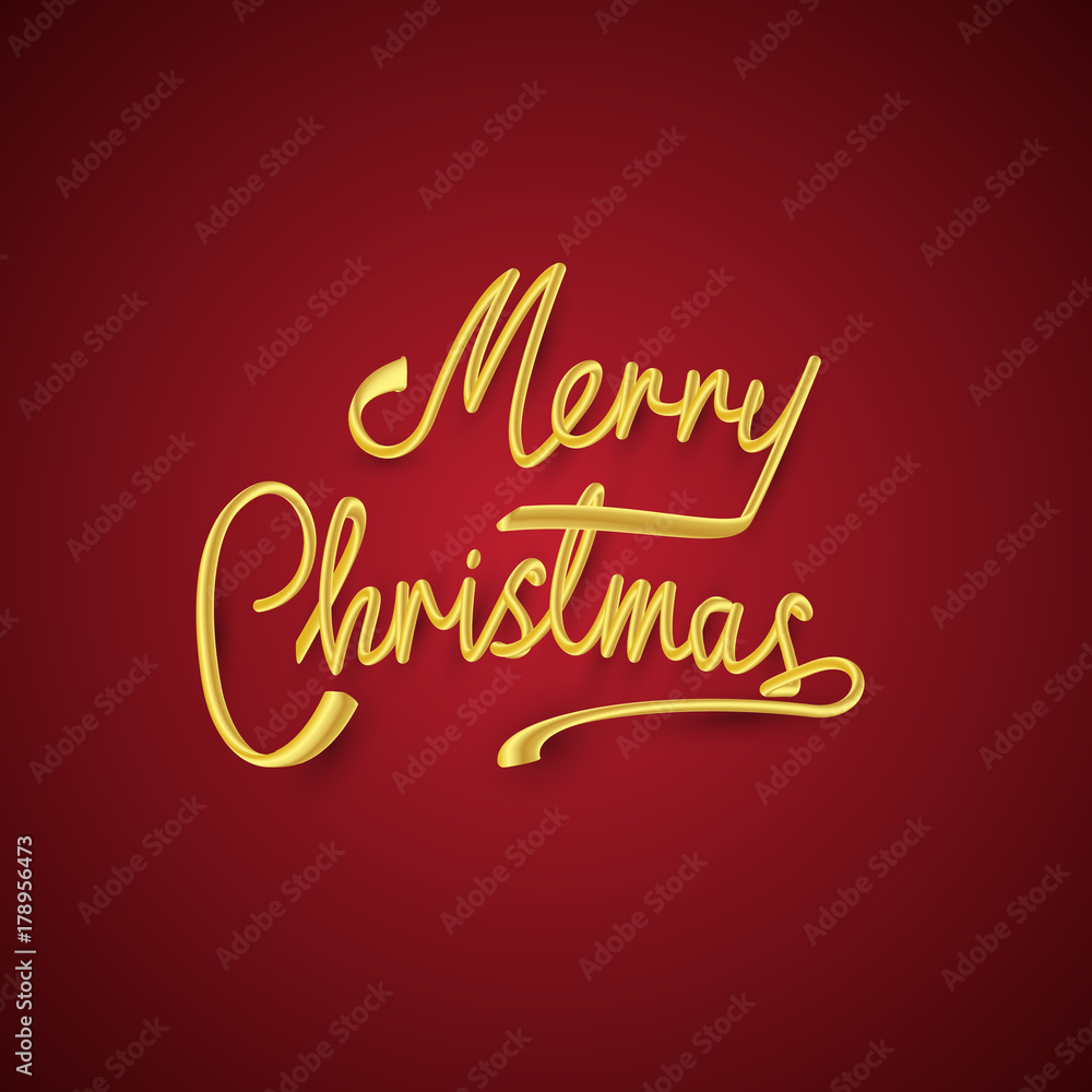 Gold Merry Christmas text and New Year Xmas background. Gold Merry Christmas text and New Year Xmas background.