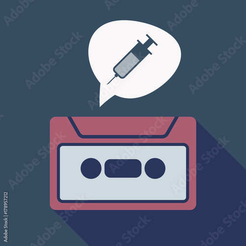Long shadow cassette with a syringe