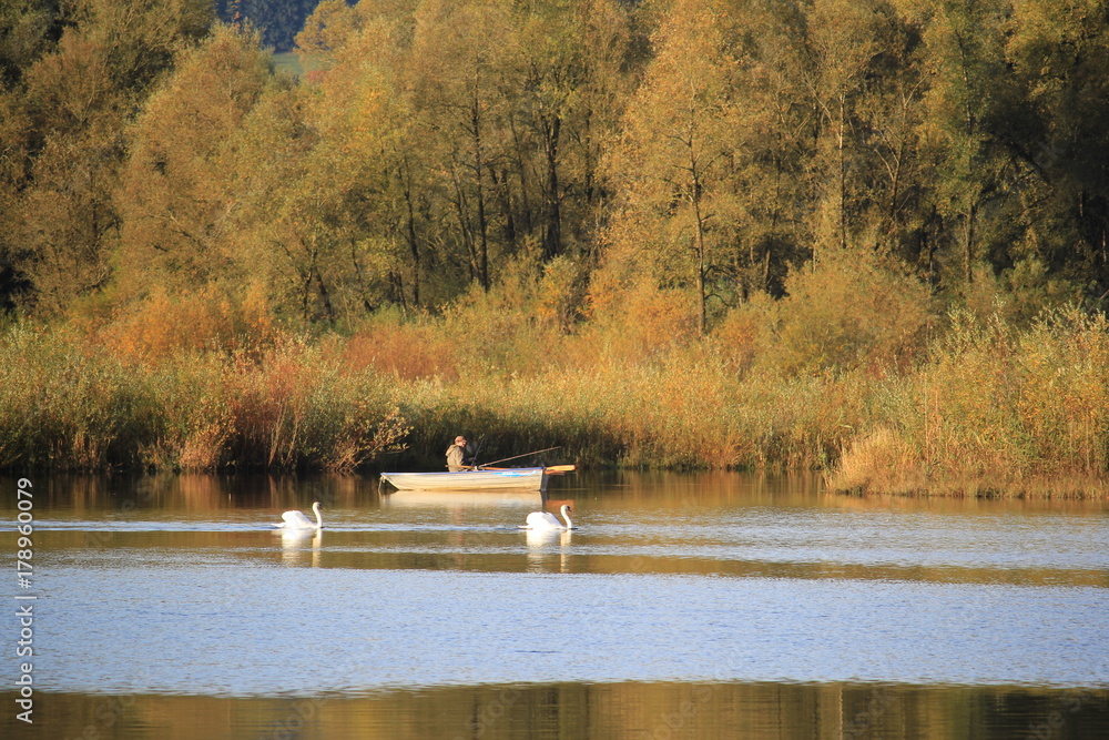 Angeln, Sportfischen mit Boot, Morgenstimmung Angeln, Sportfischen mit Boot, Morgenstimmung