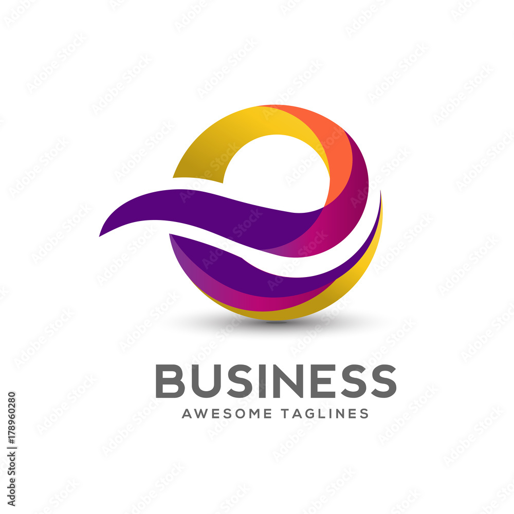 Letter E Colorful Logo Design Vector. Creative letter E Rainbow ...