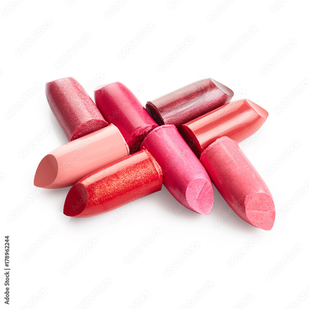 Lipsticks isolated on white background Lipsticks isolated on white background