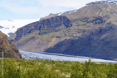 Morsarjokul Glacier in summer,Iceland photo