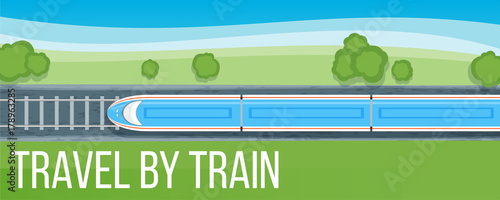 Train travel banner
