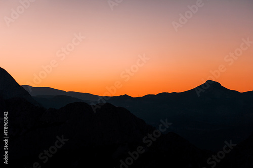 Wallpaper Mural Colorful sunset in the mountains Torontodigital.ca