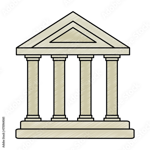 building with columns icon