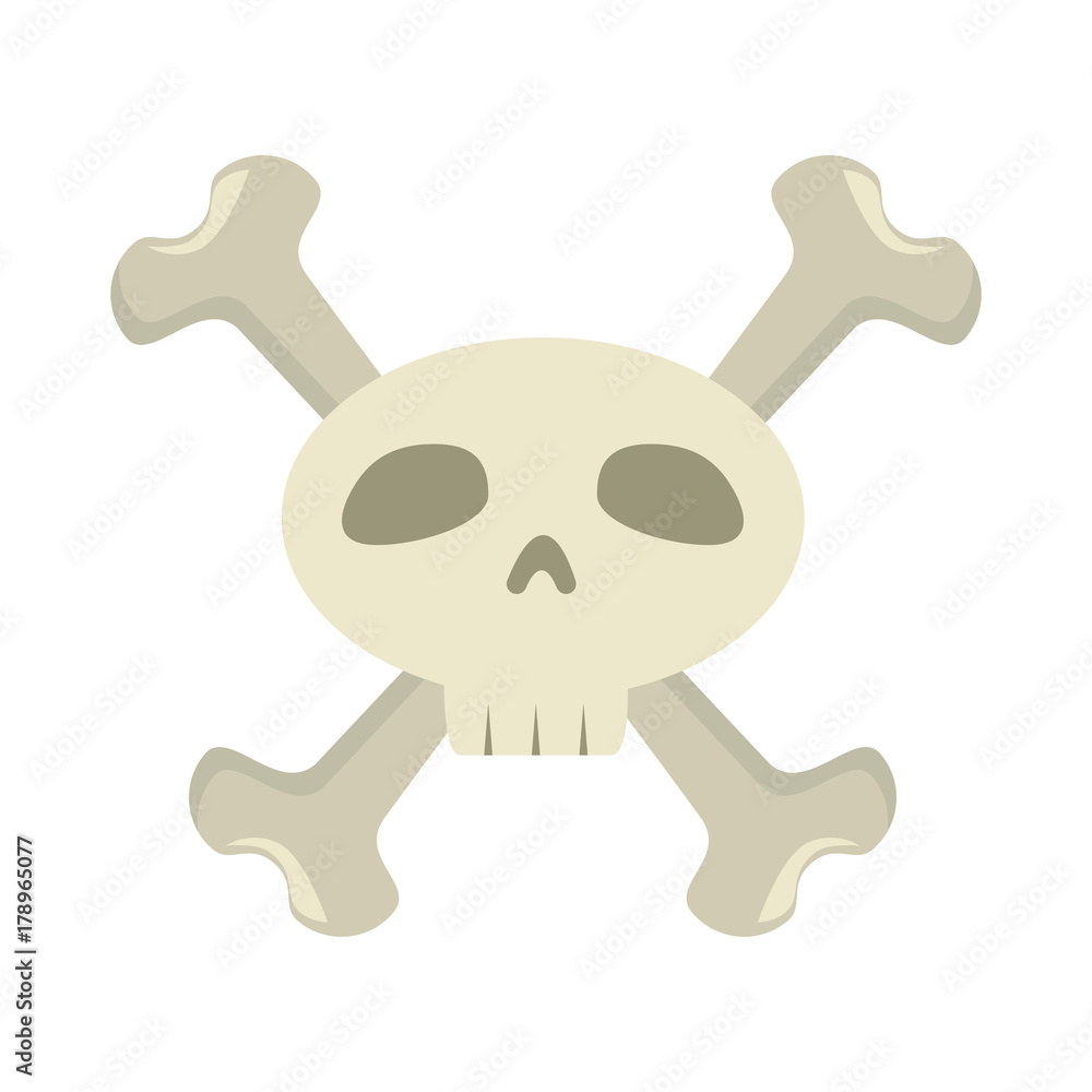 funny skull with bones crossed funny skull with bones crossed