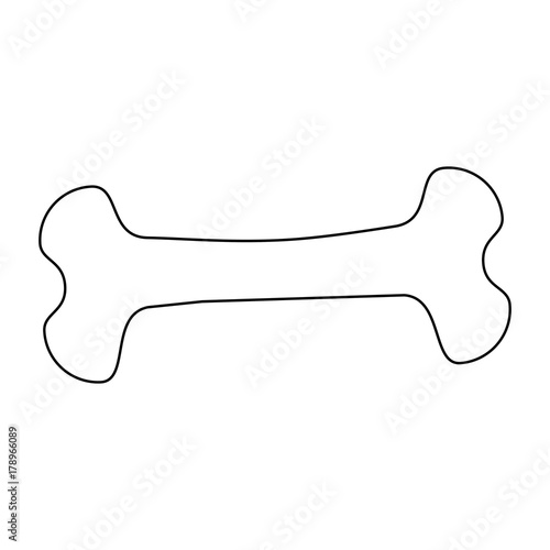 bone drawing isolated icon