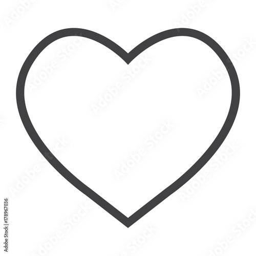Heart line icon, web and mobile, love sign vector graphics, a linear pattern on a white background, eps 10.