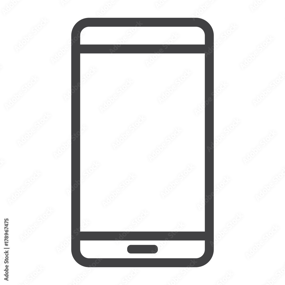 Smartphone line icon, web and mobile, mobile phone sign vector graphics, a linear pattern on a white background, eps 10. Smartphone line icon, web and mobile, mobile phone sign vector graphics, a linear pattern on a white background, eps 10.