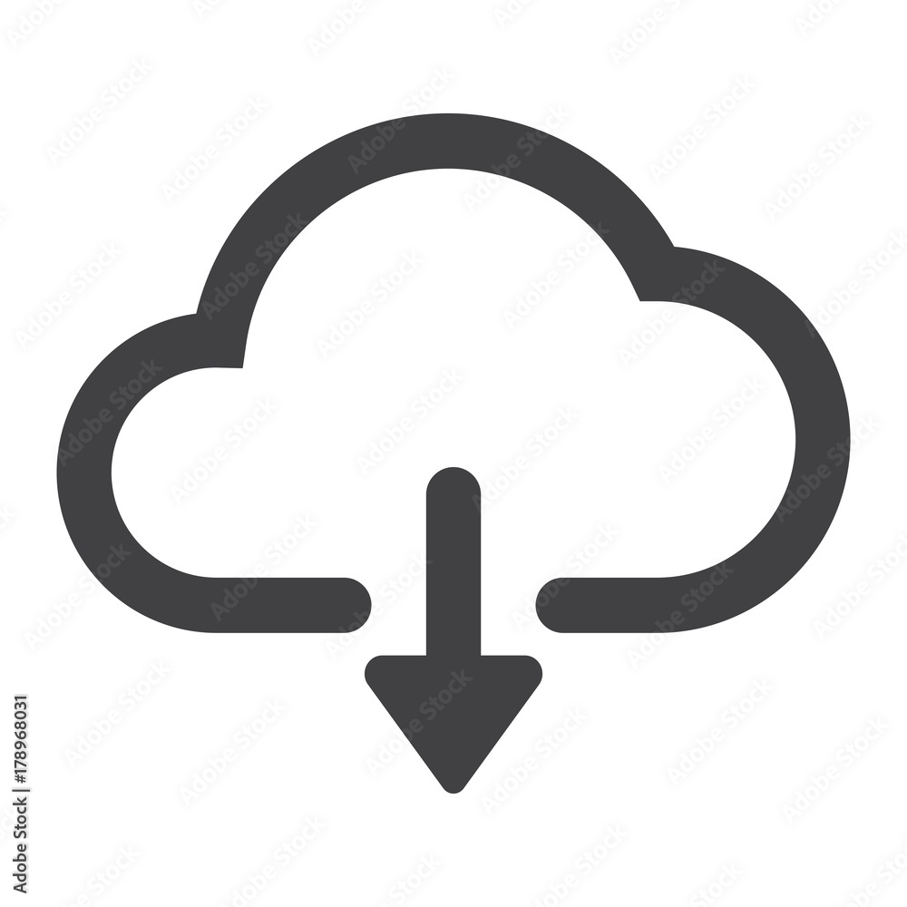 Download from cloud glyph icon, web and mobile, app sign vector graphics, a solid pattern on a white background, eps 10. Download from cloud glyph icon, web and mobile, app sign vector graphics, a solid pattern on a white background, eps 10.