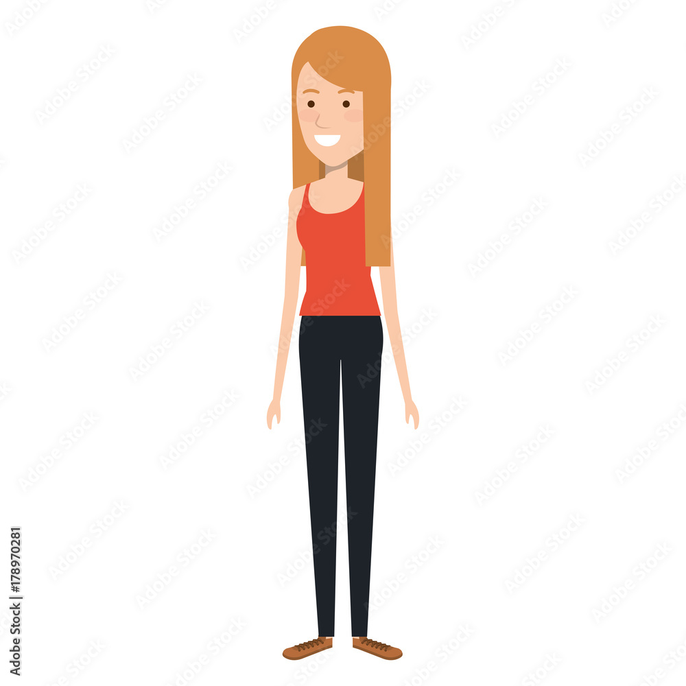 Fototapeta premium beautiful woman avatar character