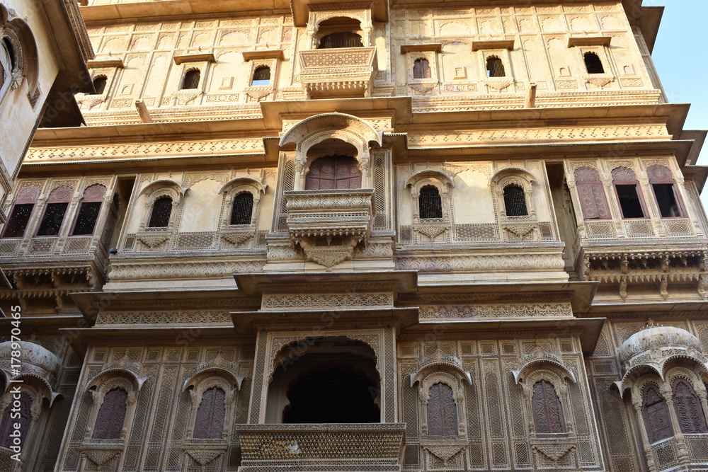 historical mnument in jaisalmer rajasthan india