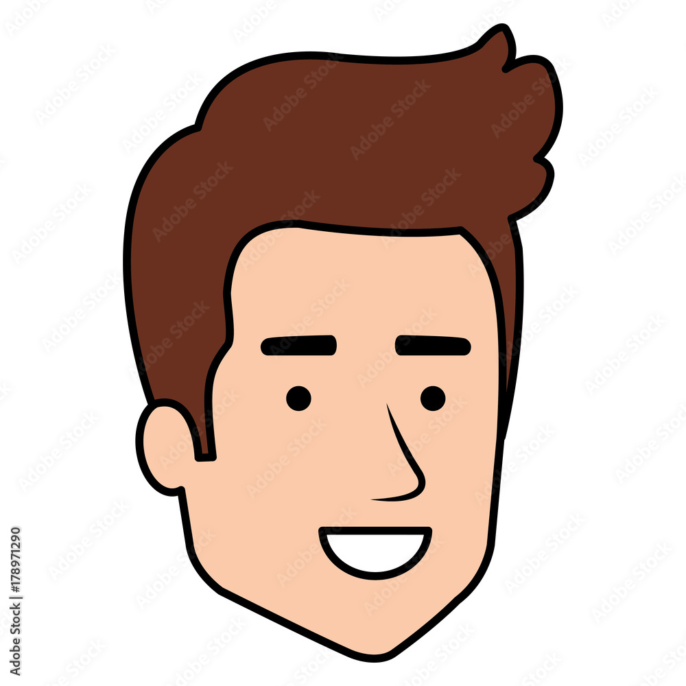 young man head avatar character vector illustration design young man head avatar character vector illustration design