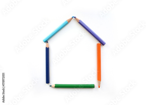 House from pencils