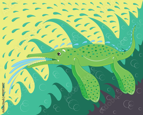Sea green dinosaur