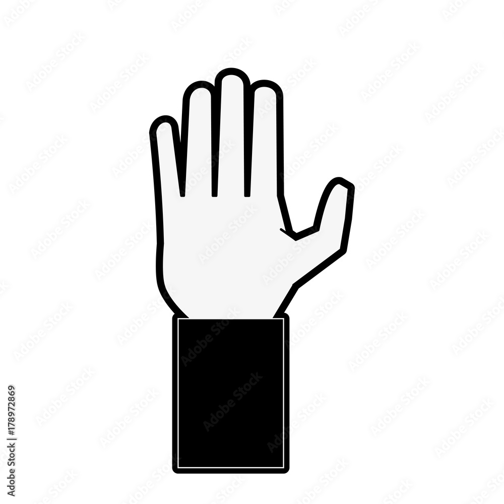 Obraz premium open hand icon image vector illustration design