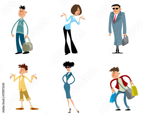 Six fashionable characters