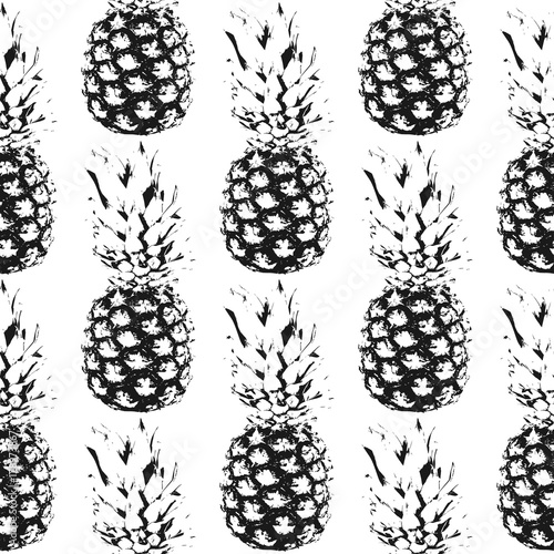 Pineapples. Seamless pattern