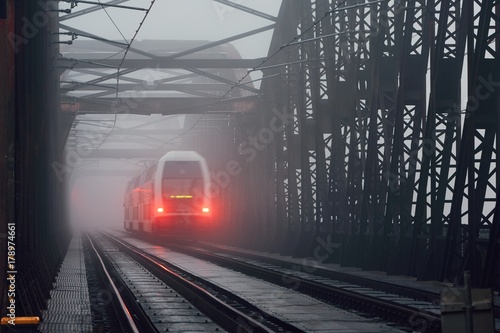 Photography Train on the railway bridge