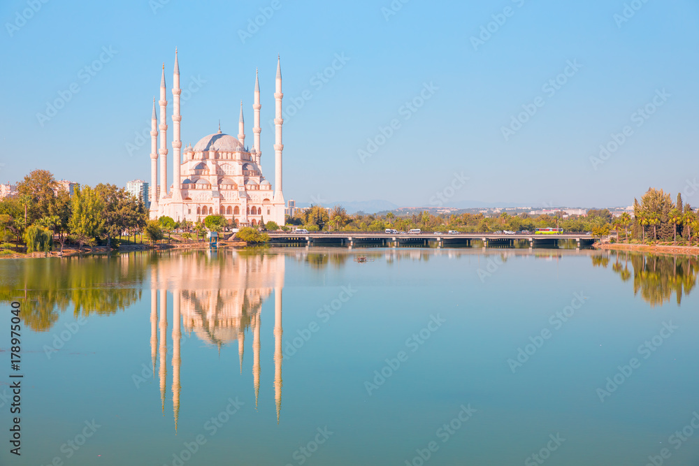 The Stone Bridge and Sabanci Mosque, Adana, Turkey