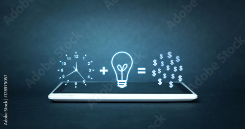 Time idea and money. Business concept