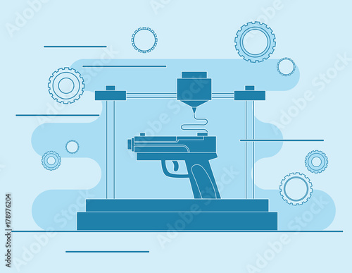 3D printing Icon, 3D modeling weapons