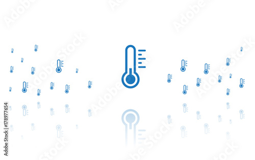 Thermometer kalt - Reflektierend Weiss