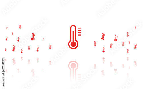 Thermometer warm - Reflektierend Weiss