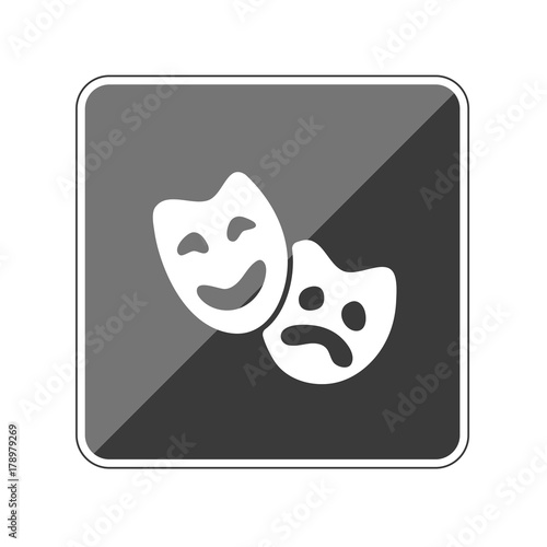 Masken - Theater - Reflektierender App Button