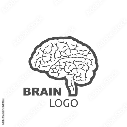 Brain Logo style design on a white background