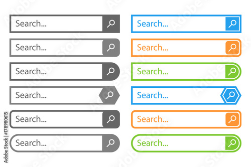 Search bar vector design element, in flat style