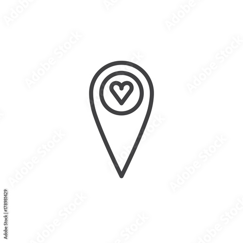 Love placeholder with heart line icon, outline vector sign, linear style pictogram isolated on white. Romantic date location symbol, logo illustration. Editable stroke Free Download Love placeholder with heart line icon, outline vector sign, linear style pictogram isolated on white. Romantic date location symbol, logo illustration. Editable stroke - GFXLoad