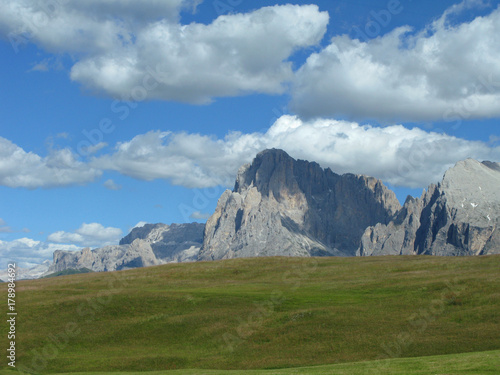 view of Alpe di Siusi mountains