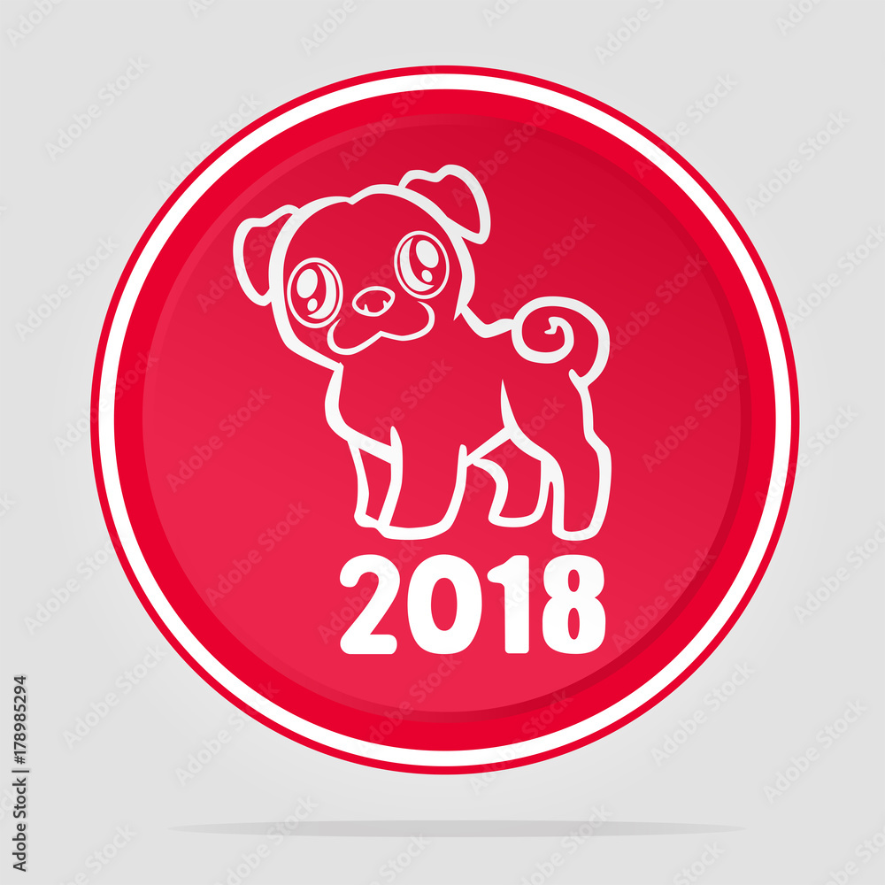 Obraz premium 2018 Chinese Year of the dog