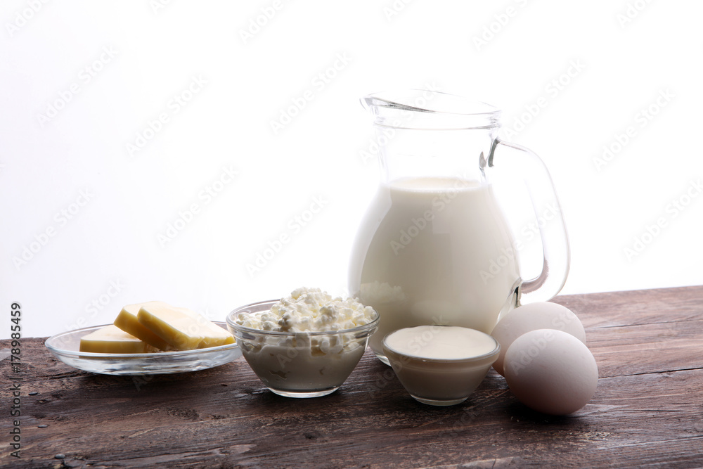 still life with dairy products, milk, eggs, butter with a lot of calcium. still life with dairy products, milk, eggs, butter with a lot of calcium.