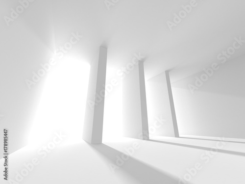 Futuristic White Architecture Design Background