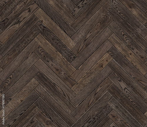 Natural wooden background herringbone, grunge parquet flooring design seamless texture for 3d interior