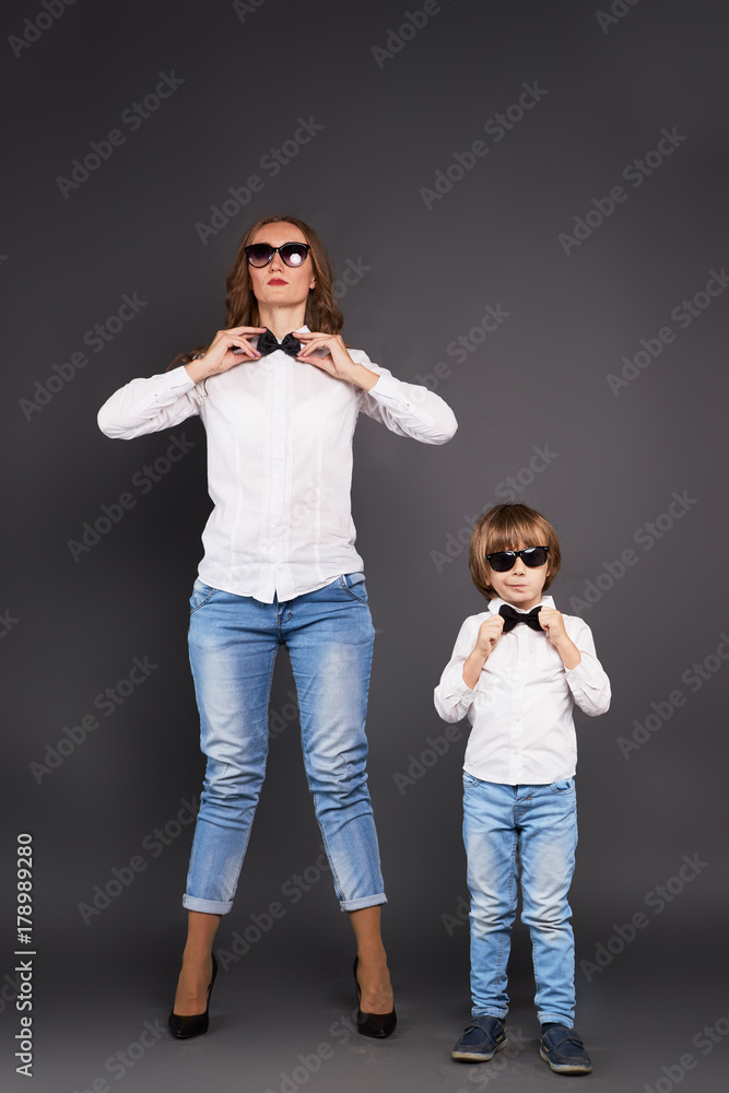 Cute family background isolated