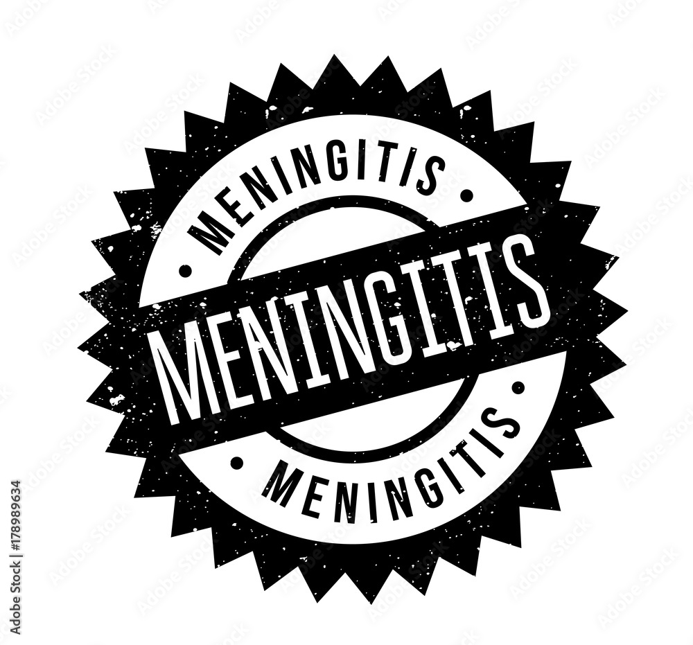 Meningitis rubber stamp. Grunge design with dust scratches. Effects can be easily removed for a clean, crisp look. Color is easily changed.