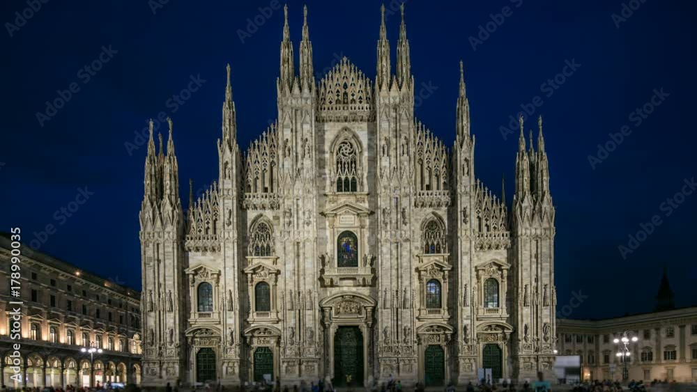 Milan Cathedral day to night timelapse Duomo di Milano is the gothic cathedral church of Milan, Italy. Milan Cathedral day to night timelapse Duomo di Milano is the gothic cathedral church of Milan, Italy.